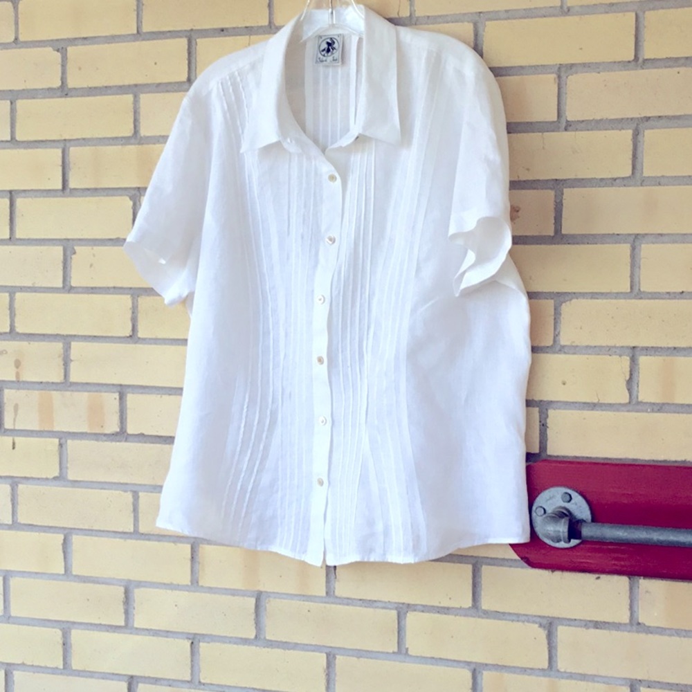 Black Iris Lightweight Linen Blouse XL